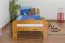 Lit enfant ou adolescent en pin massif finition chêne A6 | 90 x 200 cm | Sommier inclus | Design moderne