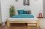 Lit double / lit d'appoint en pin massif naturel A10, avec sommier à lattes - Dimensions 160 x 200 cm