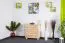 Commode pin massif naturel | 3 tiroirs | 80 x 80 x 42 cm | Design moderne | Stabilité supérieure