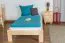 Lit simple / lit d'appoint en bois de pin massif, naturel A10, avec sommier à lattes - dimension 90 x 200 cm