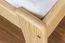 Lit simple / lit d'appoint en bois de pin massif, naturel A10, avec sommier à lattes - dimension 90 x 200 cm