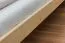 Lit simple / lit d'appoint en bois de pin massif, naturel A7, sommier à lattes inclus - Dimensions : 140 x 200 cm
