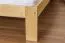 Lit double / lit d'appoint en bois de pin massif, naturel 75, avec sommier à lattes - dimension 180 x 200 cm