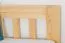 Lit double / lit d'appoint en bois de pin massif, naturel 75, avec sommier à lattes - dimension 180 x 200 cm