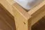 Lit double / lit d'appoint en bois de pin massif, naturel 75, avec sommier à lattes - dimension 180 x 200 cm