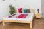 Lit double / lit d'appoint en bois de pin massif, naturel 75, avec sommier à lattes - dimension 180 x 200 cm