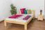 Lit simple / lit d'appoint en bois de pin massif, naturel 75, avec sommier à lattes - dimension 140 x 200 cm