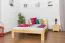 Lit simple / lit d'appoint en bois de pin massif, naturel 75, avec sommier à lattes - dimension 140 x 200 cm