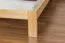 Lit simple / lit d'appoint en bois de pin massif, naturel 75, avec sommier à lattes - dimension 140 x 200 cm