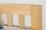 Lit simple / lit d'appoint en bois de pin massif, naturel 75, avec sommier à lattes - dimension 140 x 200 cm