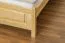Lit simple / lit d'appoint en bois de pin massif, naturel 80, avec sommier à lattes - dimension 90 x 200 cm