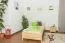 Lit simple / lit d'appoint en bois de pin massif, naturel 80, avec sommier à lattes - dimension 90 x 200 cm