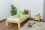 Lit simple / lit d'appoint en bois de pin massif, naturel 76, avec sommier à lattes - dimension 90 x 200 cm
