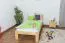 Lit simple / lit d'appoint en bois de pin massif, naturel 76, avec sommier à lattes - dimension 90 x 200 cm