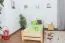 Lit simple / lit d'appoint en bois de pin massif, naturel 84, avec sommier à lattes - dimension 90 x 200 cm