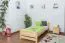 Lit simple / lit d'appoint en bois de pin massif, naturel 84, avec sommier à lattes - dimension 90 x 200 cm