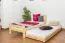 Lit simple / lit d'appoint en bois de pin massif, naturel A26, sommier à lattes inclus - Dimensions 90 x 200 cm 