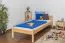 lit d'enfant / lit de jeune en bois de pin massif naturel 86, y compris le sommier à lattes - dimension 90 x 200 cm