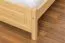 Lit double / lit d'appoint en pin massif naturel 77, avec sommier à lattes - Dimensions 160 x 200 cm (l x L)