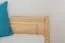 Lit double / lit d'appoint en pin massif naturel 77, avec sommier à lattes - Dimensions 160 x 200 cm (l x L)
