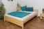 Lit double / lit d'appoint en pin massif naturel 77, avec sommier à lattes - Dimensions 160 x 200 cm (l x L)