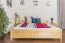 Lit double / lit d'appoint en pin massif naturel 77, avec sommier à lattes -180 x 200 cm (l x L)