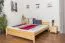 Lit double / lit d'appoint en pin massif naturel 77, avec sommier à lattes -180 x 200 cm (l x L)