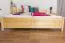 Lit double / lit d'appoint en pin massif naturel 77, avec sommier à lattes -180 x 200 cm (l x L)