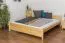 Lit double / lit d'appoint en pin massif naturel 77, avec sommier à lattes -180 x 200 cm (l x L)