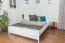 Lit double / lit d'appoint en pin massif laqué blanc 79, avec sommier à lattes - Dimensions 180 x 200 cm