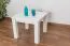 Table de club Table basse Table de salon Pin Bois massif Couleur: Blanc 50x60x60 cm