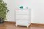 Commode en pin massif blanc laqué Junco 149 | 3 tiroirs spacieux | 78 x 60 x 42 cm