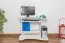 Bureau Junco 197 en pin massif laqué blanc | Design moderne | 75 x 100 x 60 cm