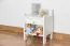 Table de chevet en pin massif laqué blanc Junco 132 - Dimensions 45 x 34 x 29 cm
