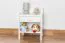 Table de chevet en pin massif laqué blanc Junco 132 - Dimensions 45 x 34 x 29 cm