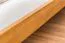 Lit Futon / lit en bois massif, bois de pin massif couleur chêne couleur A8, sommier à lattes inclus - Dimensions : 140 x 200 cm
