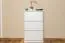 Armoire à chaussures en pin massif | Laqué blanc | Junco 212 | 115 x 72 x 30 cm