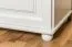 Commode en pin massif blanc Junco 161 | 123 x 60 x 42 cm | 2 tiroirs, 2 compartiments