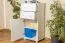 Commode en pin massif blanc Junco 161 | 123 x 60 x 42 cm | 2 tiroirs, 2 compartiments