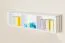 Étagère à suspendre / étagère murale en bois de pin massif, blanc Junco 333 - Dimensions 30 x 120 x 24 cm