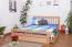 Bois massif Lit Hêtre 180 x 200 cm Naturel