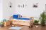 Lit enfant / lit junior "Easy Premium Line" K1/h/s incl. 2ème couchette et 2 panneaux de recouvrement, 90 x 200 cm bois de hêtre massif nature