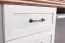 Bureau Badile 17, Couleur : Pin blanc / Marron - 80 x 147 x 55 cm (h x l x p)