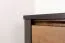 Commode Selun 04 | Chêne brun foncé & Gris | 3 tiroirs | 80 x 90 x 43 cm | Design moderne