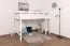 Lit mezzanine pour adultes "Easy Premium Line" K23/n, hêtre massif laqué blanc, convertible - Couchage : 120 x 200 cm