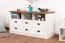 Commode Segnas 05, Couleur : Pin blanc / Chêne brun - 68 x 130 x 43 cm (H x L x P)