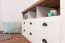 Commode Segnas 05, Couleur : Pin blanc / Chêne brun - 68 x 130 x 43 cm (H x L x P)