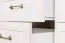 Meuble TV style campagne | Pin blanc & marron | 75 x 127 x 46 cm | 6 tiroirs | Série Badile