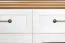 Commode Badile 02 | Pin blanc & marron | 98 x 127 x 46 cm | 3 portes, 3 tiroirs, style campagne