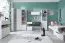 Chambre d'adolescents - Bureau Lede 10, couleur : gris / blanc - Dimensions : 76 x 125 x 55 cm (H x L x P)